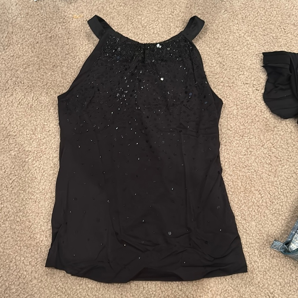 ANN TAYLOR Embellished Sleeveless Tank top with Sequins Size M